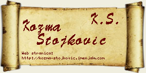 Kozma Stojković vizit kartica